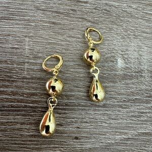 Anthropologie Gold Drop Earrings